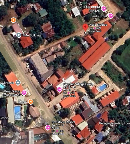 Alaia Studios location in Panglao, close to what matters